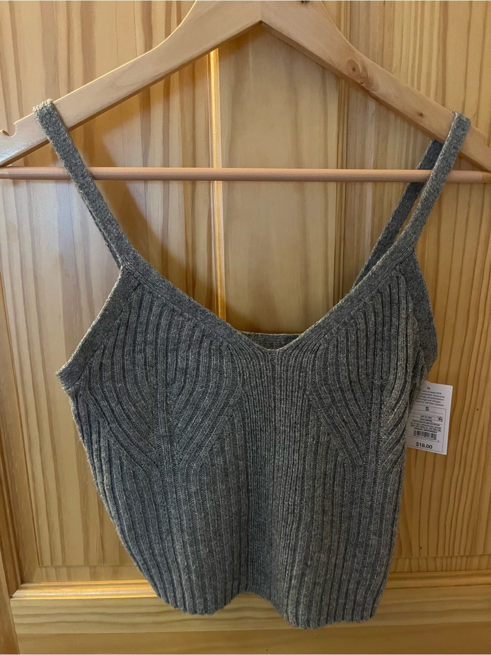 Auden Gray Ribbed Knit Cami Tank